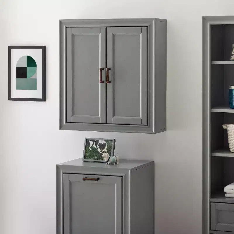 Armadietto decorativo da parete grigio
