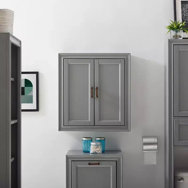 Armadietto decorativo da parete grigio