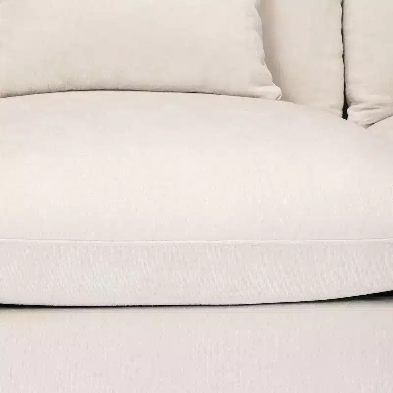 Divano sezionale modulare a U 128 in ciniglia con chaise longue, porte USB/Type-C e tasche laterali