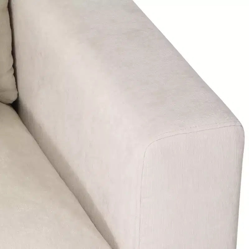 Divano sezionale modulare a U 128 in ciniglia con chaise longue, porte USB/Type-C e tasche laterali