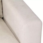 Divano sezionale modulare a U 128 in ciniglia con chaise longue, porte USB/Type-C e tasche laterali