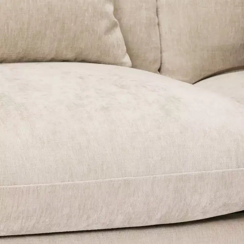 Divano sezionale modulare a U 128 in ciniglia con chaise longue, porte USB/Type-C e tasche laterali