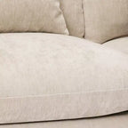 Divano sezionale modulare a U 128 in ciniglia con chaise longue, porte USB/Type-C e tasche laterali