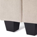 Divano sezionale modulare a U 128 in ciniglia con chaise longue, porte USB/Type-C e tasche laterali