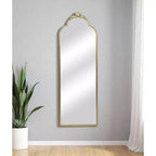 Specchio a figura intera da appendere con cornice in metallo dorato 65 cm