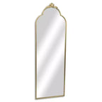 Specchio a figura intera da appendere con cornice in metallo dorato 65 cm