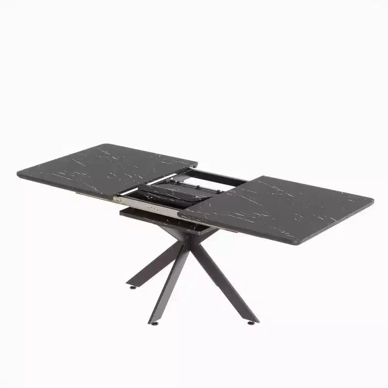 Tavolo da Pranzo Allungabile Rettangolare Moderno con Gambe a X, Tavolo da Cucina da 6 a 10 Posti, per Sala Riunioni, Salotto