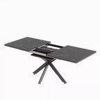 Tavolo da Pranzo Allungabile Rettangolare Moderno con Gambe a X, Tavolo da Cucina da 6 a 10 Posti, per Sala Riunioni, Salotto