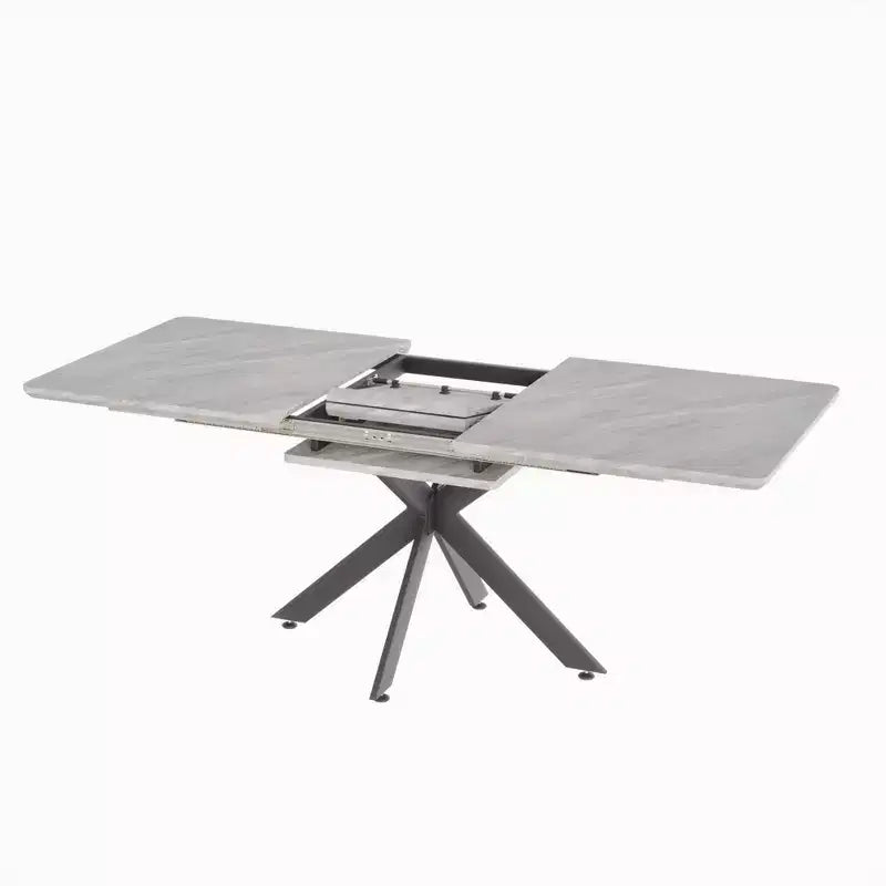 Tavolo da Pranzo Allungabile Rettangolare Moderno con Gambe a X, Tavolo da Cucina da 6 a 10 Posti, per Sala Riunioni, Salotto