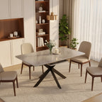 Tavolo da Pranzo Allungabile Rettangolare Moderno con Gambe a X, Tavolo da Cucina da 6 a 10 Posti, per Sala Riunioni, Salotto