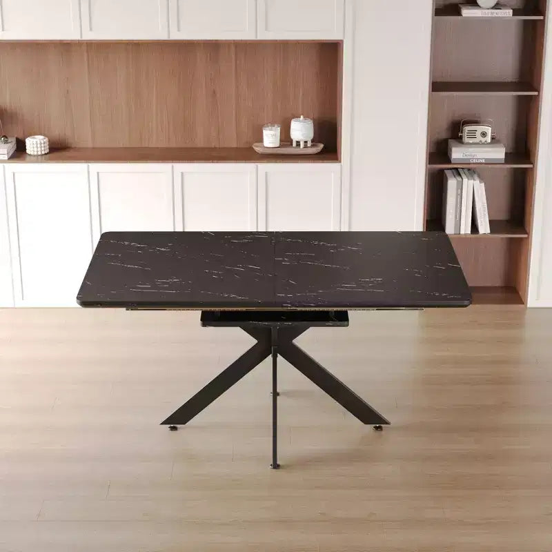 Tavolo da Pranzo Allungabile Rettangolare Moderno con Gambe a X, Tavolo da Cucina da 6 a 10 Posti, per Sala Riunioni, Salotto