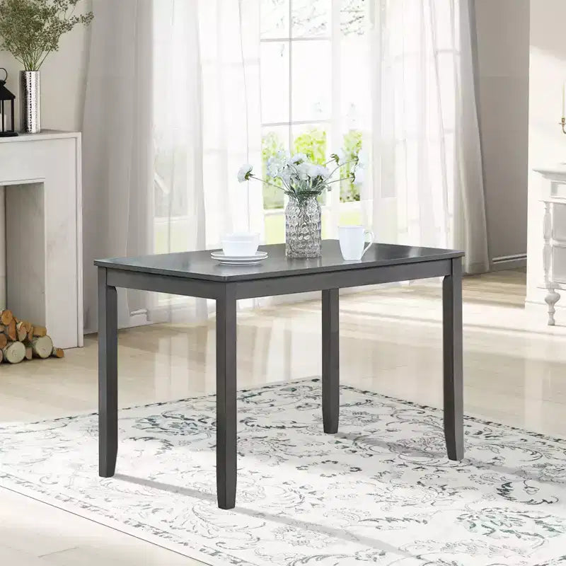 Tavolo da Pranzo 115.5/87.5 cm Rettangolare in Legno, Tavolo da Cucina per 4, per Soggiorno Sala Riunioni, Piccoli Spazi, Grigio