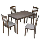 Tavolo da Pranzo 115.5/87.5 cm Rettangolare in Legno, Tavolo da Cucina per 4, per Soggiorno Sala Riunioni, Piccoli Spazi, Grigio