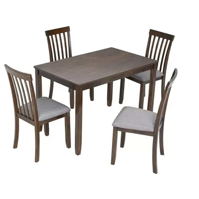 Tavolo da Pranzo 115.5/87.5 cm Rettangolare in Legno, Tavolo da Cucina per 4, per Soggiorno Sala Riunioni, Piccoli Spazi, Grigio