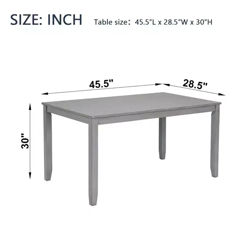 Tavolo da Pranzo 115.5/87.5 cm Rettangolare in Legno, Tavolo da Cucina per 4, per Soggiorno Sala Riunioni, Piccoli Spazi, Grigio