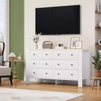 Comò per camera da letto, cassettiera a 6 cassetti con cassetto largo e maniglie in metallo, cassettiere e comò in legno per corridoio, ingresso