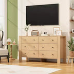 Comò per camera da letto, cassettiera a 6 cassetti con cassetto largo e maniglie in metallo, cassettiere e comò in legno per corridoio, ingresso