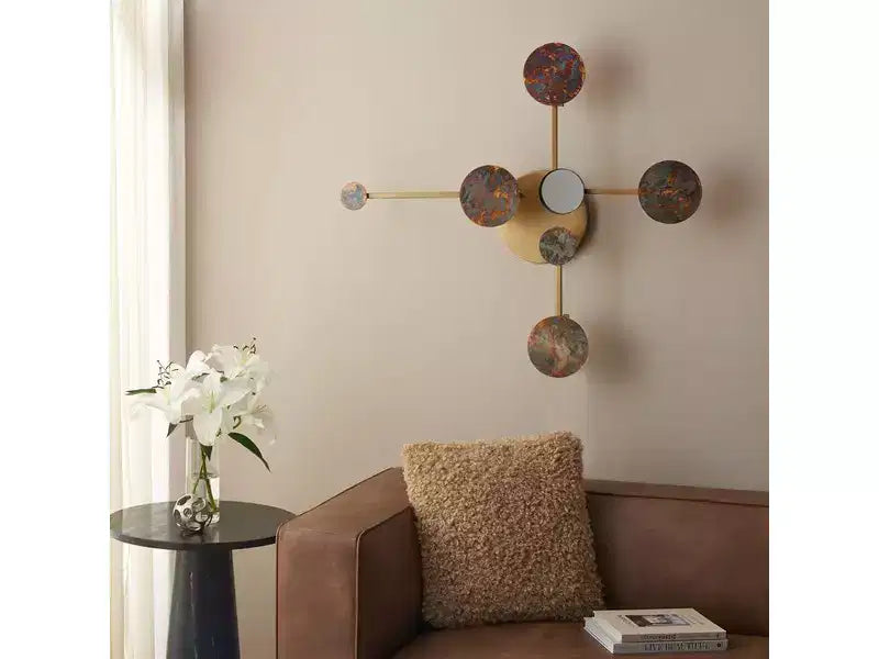 Specchio decorativo Emera – 35,5 x 39 – Ottone anticato