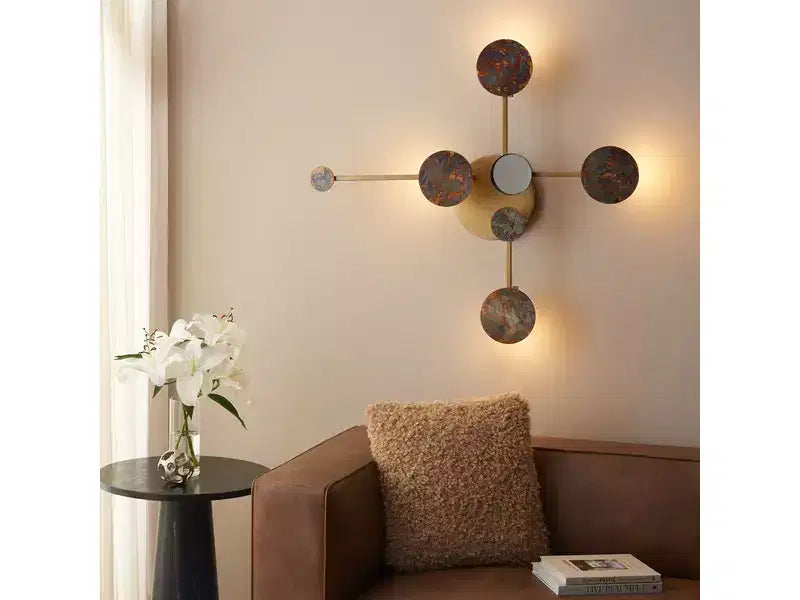 Specchio decorativo Emera – 35,5 x 39 – Ottone anticato