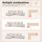 Divano componibile in ciniglia oversize con letto estraibile