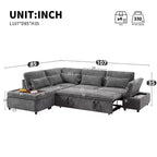 Divano componibile in ciniglia oversize con letto estraibile