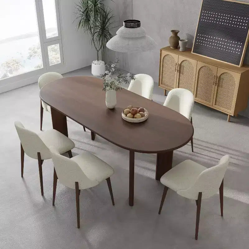 Tavolo da pranzo ovale in legno da 67" per 4-6 persone, tavolo da cucina e sala da pranzo moderno in stile rustico