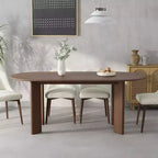 Tavolo da pranzo ovale in legno da 67" per 4-6 persone, tavolo da cucina e sala da pranzo moderno in stile rustico