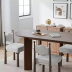 Tavolo da pranzo ovale in legno da 67" per 4-6 persone, tavolo da cucina e sala da pranzo moderno in stile rustico