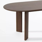 Tavolo da pranzo ovale in legno da 67" per 4-6 persone, tavolo da cucina e sala da pranzo moderno in stile rustico