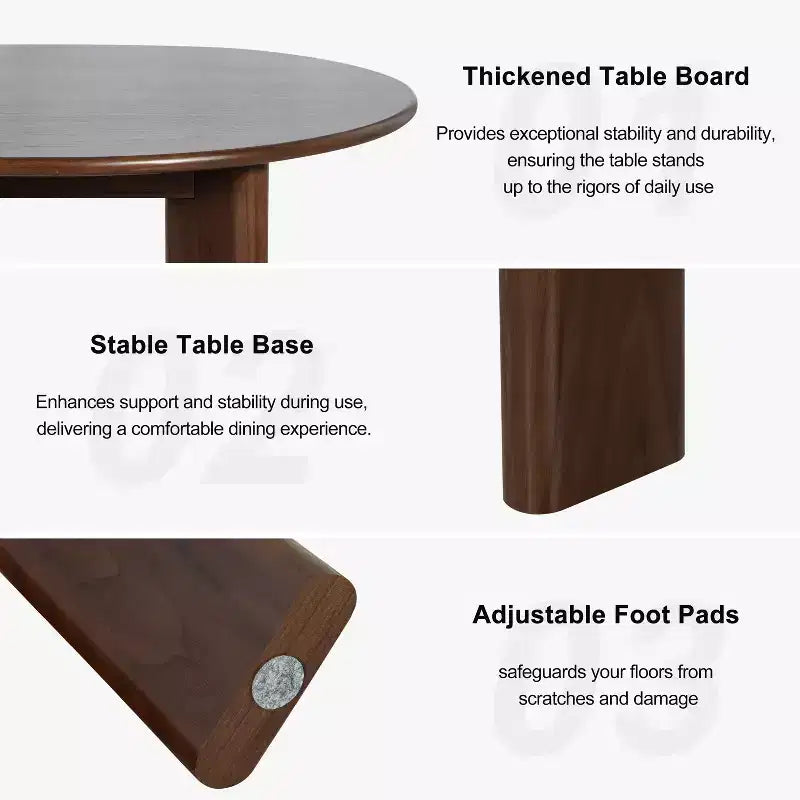 Tavolo da pranzo ovale in legno da 67" per 4-6 persone, tavolo da cucina e sala da pranzo moderno in stile rustico
