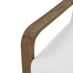 Poltrona con struttura in legno - Bianco/Marrone