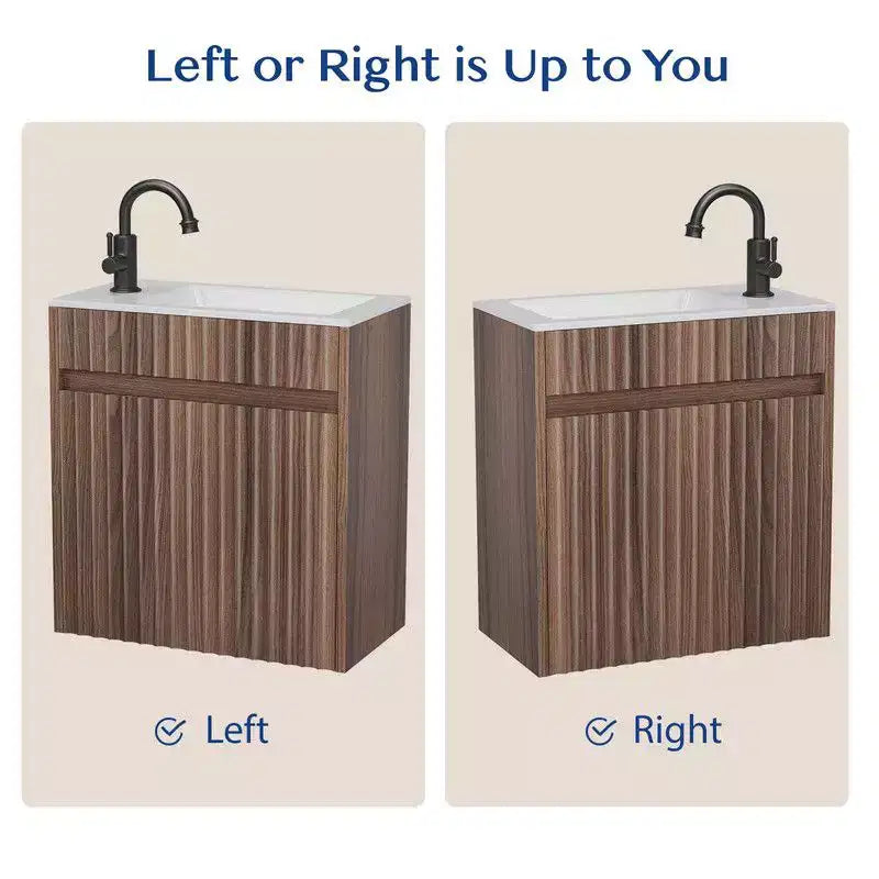 Mobiletto Sottolavabo 45cm Noce Sospeso Senza Lavabo