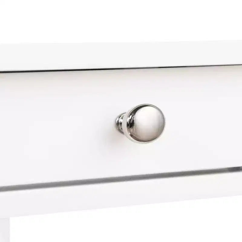Tavolino rettangolare in legno con piano bianco, altezza 24 pollici, 1 pezzo