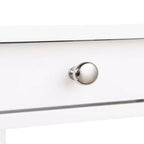 Tavolino rettangolare in legno con piano bianco, altezza 24 pollici, 1 pezzo