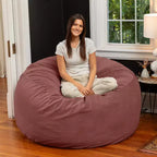 Poltrona sacco rotonda grande da 152 cm per adulti – Lussuoso velluto
