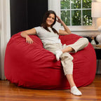 Poltrona sacco rotonda grande da 152 cm per adulti – Lussuoso velluto