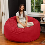 Poltrona sacco rotonda grande da 152 cm per adulti – Lussuoso velluto