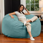 Poltrona sacco rotonda grande da 152 cm per adulti – Lussuoso velluto