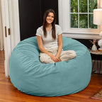 Poltrona sacco rotonda grande da 152 cm per adulti – Lussuoso velluto