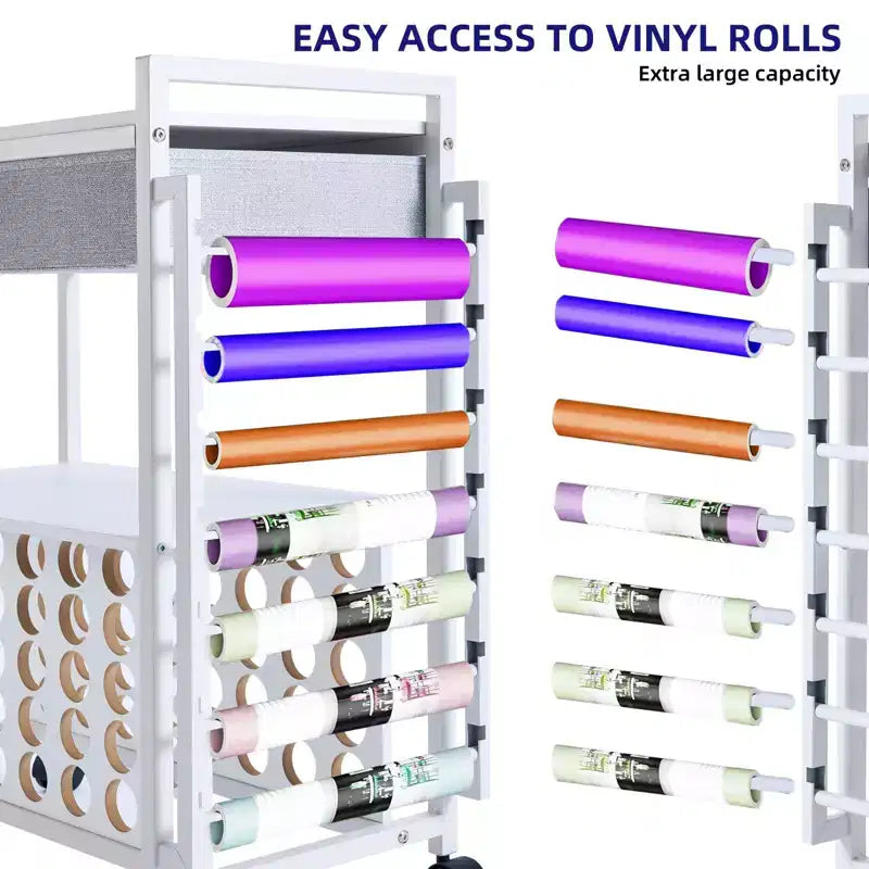 Carrello portaoggetti e organizer per hobby, compatibile con macchina Cricut, organizer da rolling per hobby