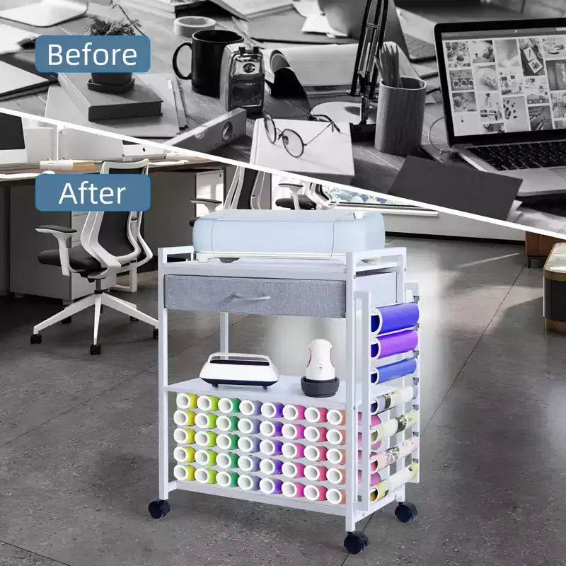 Carrello portaoggetti e organizer per hobby, compatibile con macchina Cricut, organizer da rolling per hobby