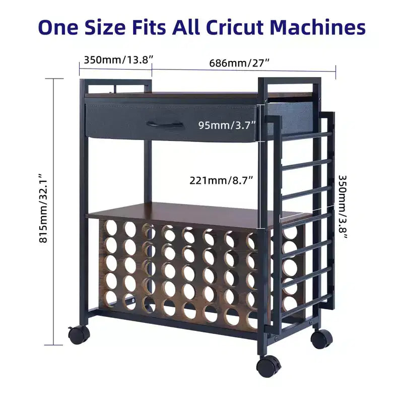 Carrello portaoggetti e organizer per hobby, compatibile con macchina Cricut, organizer da rolling per hobby