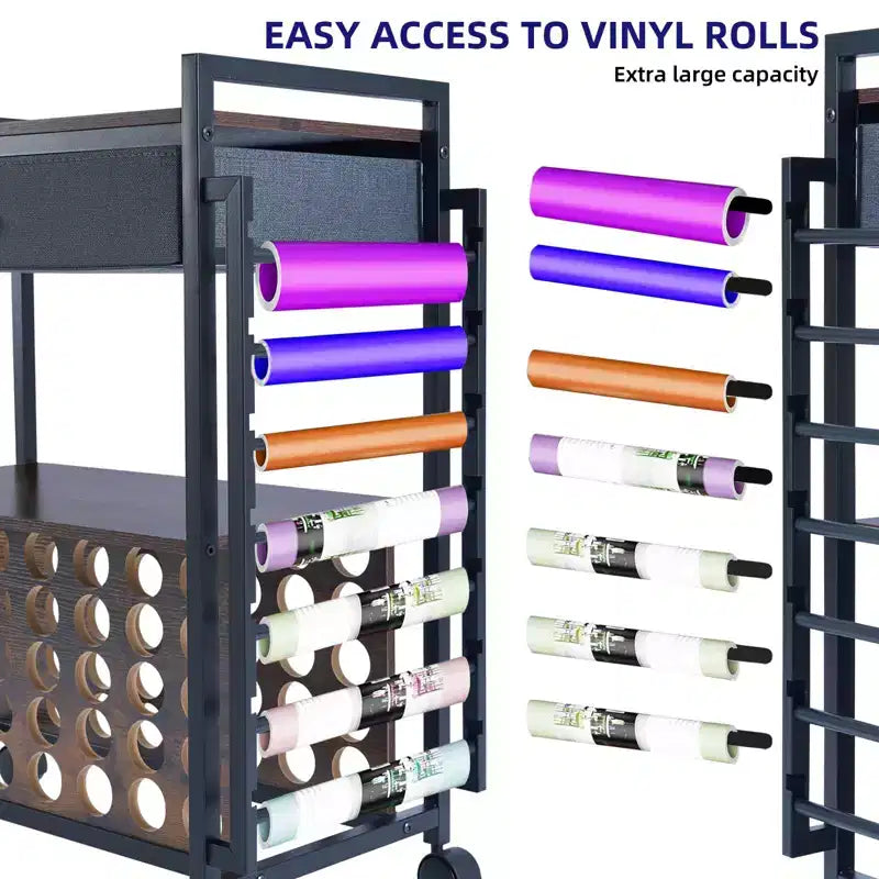 Carrello portaoggetti e organizer per hobby, compatibile con macchina Cricut, organizer da rolling per hobby