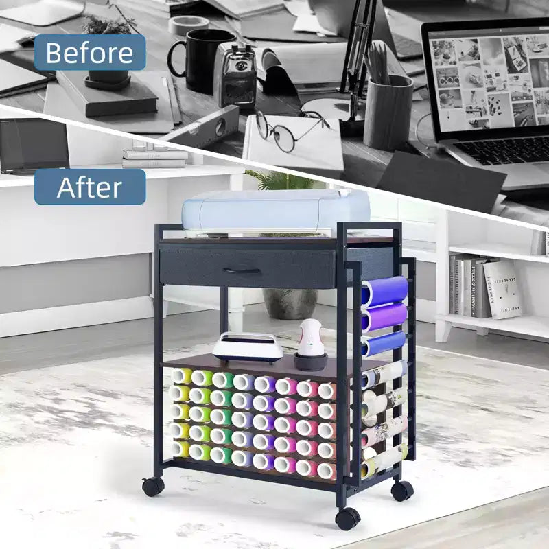 Carrello portaoggetti e organizer per hobby, compatibile con macchina Cricut, organizer da rolling per hobby