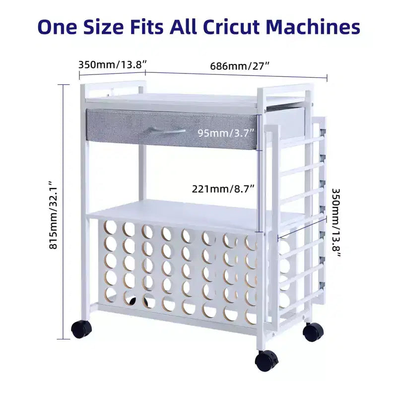 Carrello portaoggetti e organizer per hobby, compatibile con macchina Cricut, organizer da rolling per hobby