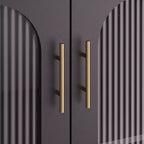Credenza Buffet, Mobile Contenitore Moderno con Ante in Vetro e Scaffali Regolabili, Mobile Organizzativo Multifunzionale da 100 cm