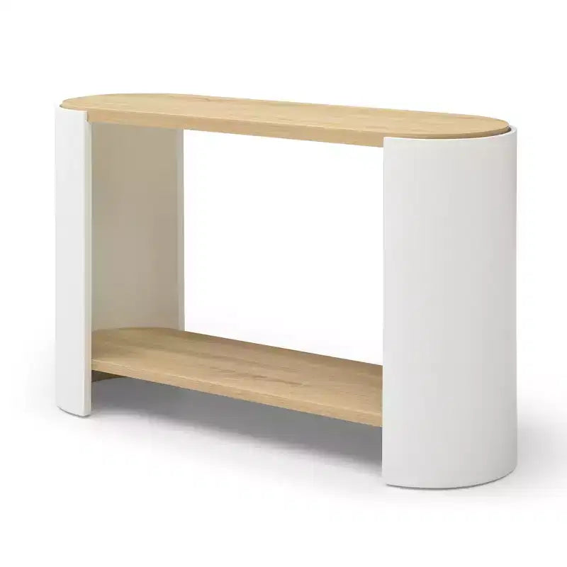 Mobile consolle moderno in legno da 48 pollici con ripiano portaoggetti a 2 livelli