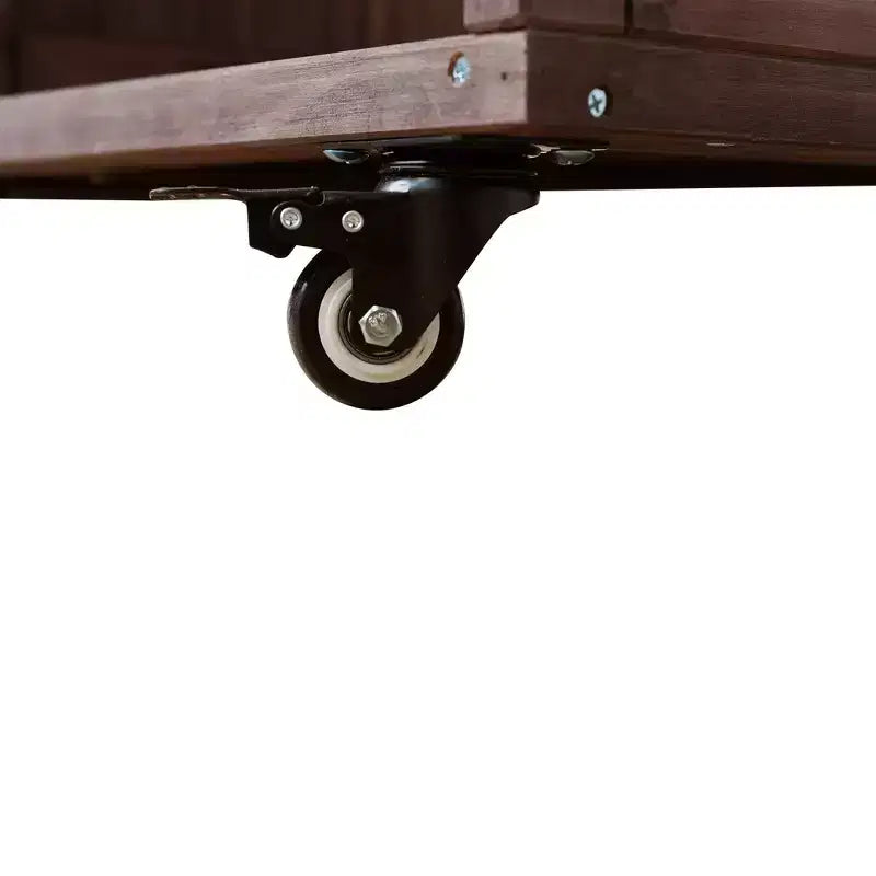 Isola da Cucina da Esterno in Legno di Abete con Contenitore, Carrello da Cucina Scorrevole Bloccabile con Piano in Acciaio Inox, Portasciugamani e Portaspezie per Patio/Cucina
