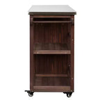 Isola da Cucina da Esterno in Legno di Abete con Contenitore, Carrello da Cucina Scorrevole Bloccabile con Piano in Acciaio Inox, Portasciugamani e Portaspezie per Patio/Cucina