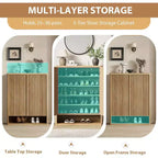 Scarpiera Moderna in Legno, Ripiani Regolabili, Grande Organizer per Ingresso, per Ingresso, Soggiorno